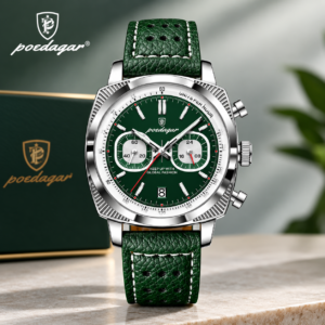 Poedagar 838B Luxury Leather Quartz Men’s Watches