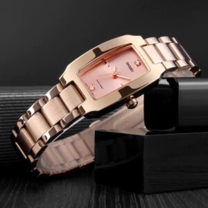 Skemi 1400 Rectangle Dial Elegant Quartz Japanese Lady Wristwatch